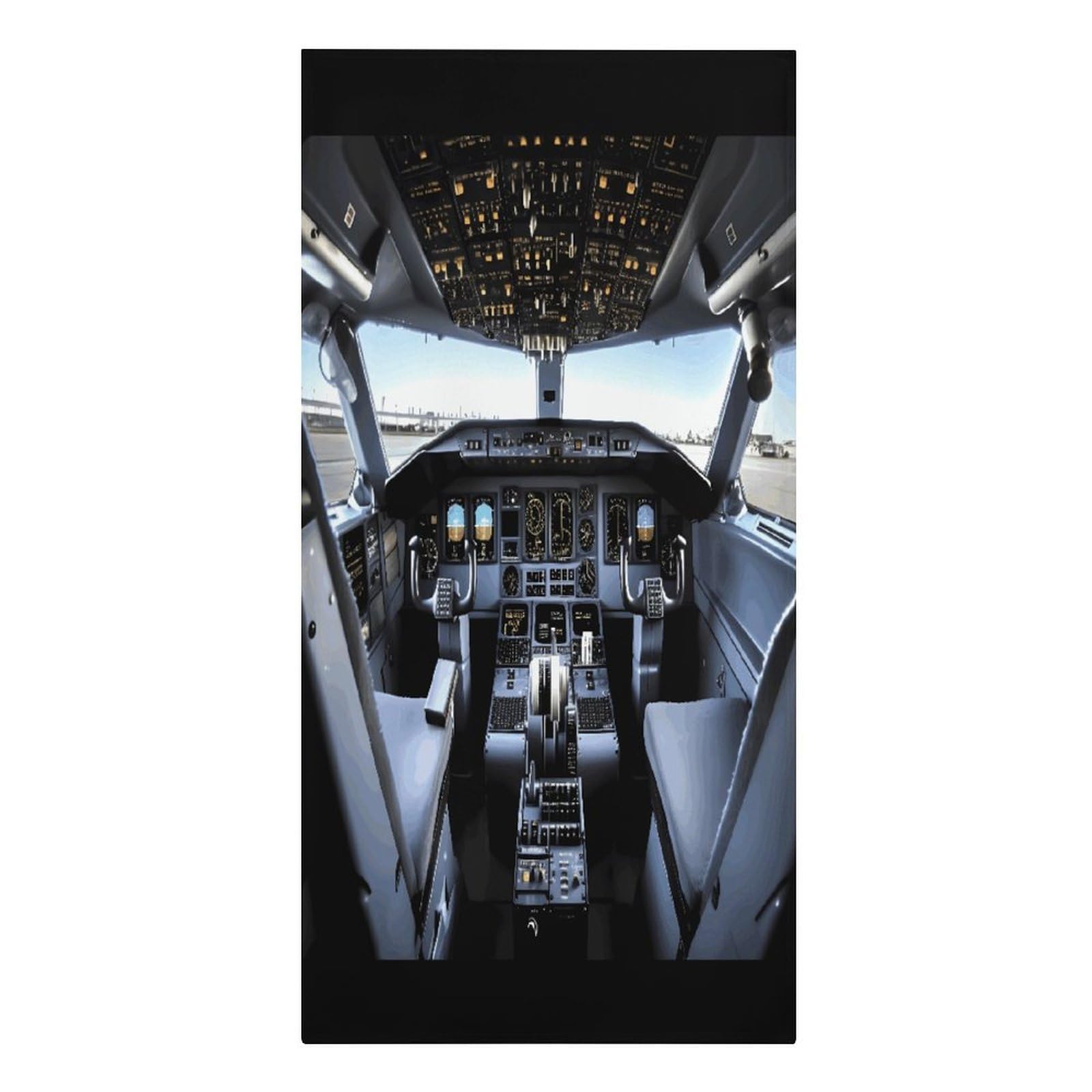 FekiLoot Airplane Cockpit Beach Towels Super Absorbent Bath Towel Oversized Microfiber Towel Soft Beach Blanket Fashon Quick Dry Travel Towels for Beach Bathroom Pool Adult 30" X 61"