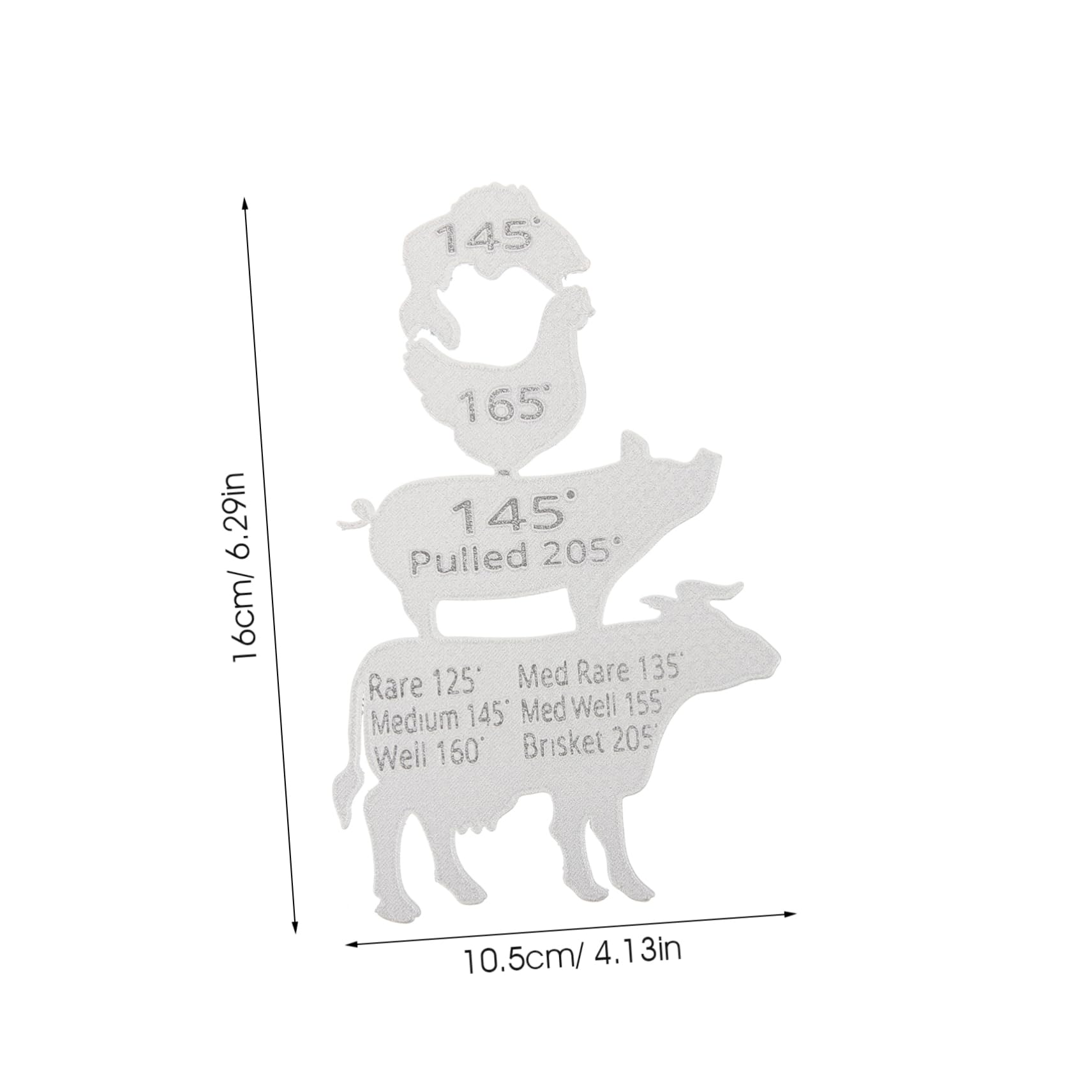HEMOTON 1Set Animal Temperature Guide Magnet Lightweight Meat Temperature Magnet for Grilling Convenient Cooking Tool for Accurate Internal Temperature Recommendations