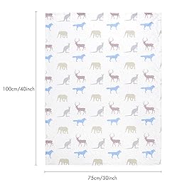 Soarwg Kids Baby Blanket Unisex Newborn, Super Soft Comfy, 100% Polyester Minky, 30 x 40 Inch, Green, Blue