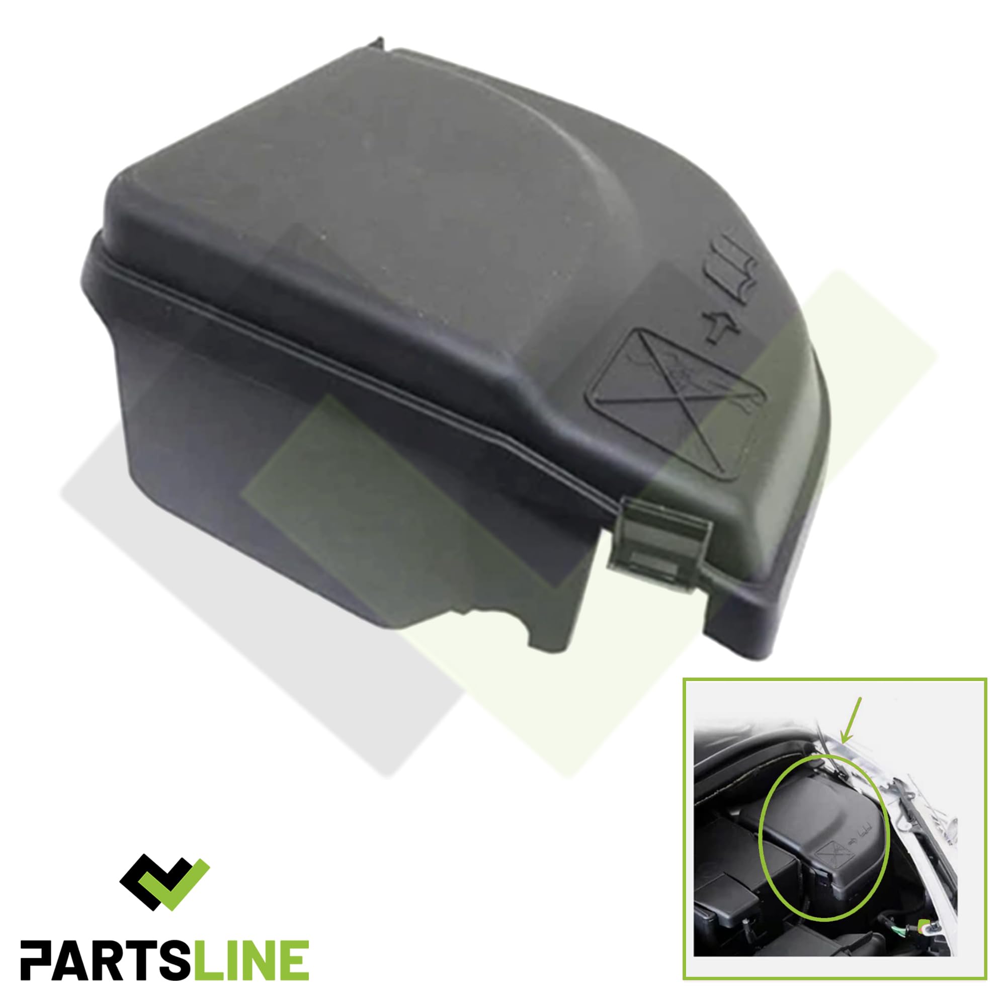 Partsline Couvercle de boîte à fusibles compatible avec CITROËN BERLINGO, C4 I, C4 II, PEUGEOT 307, 308, 5008, PARTNER, RCZ - 6500CA 6556VS 9658418180
