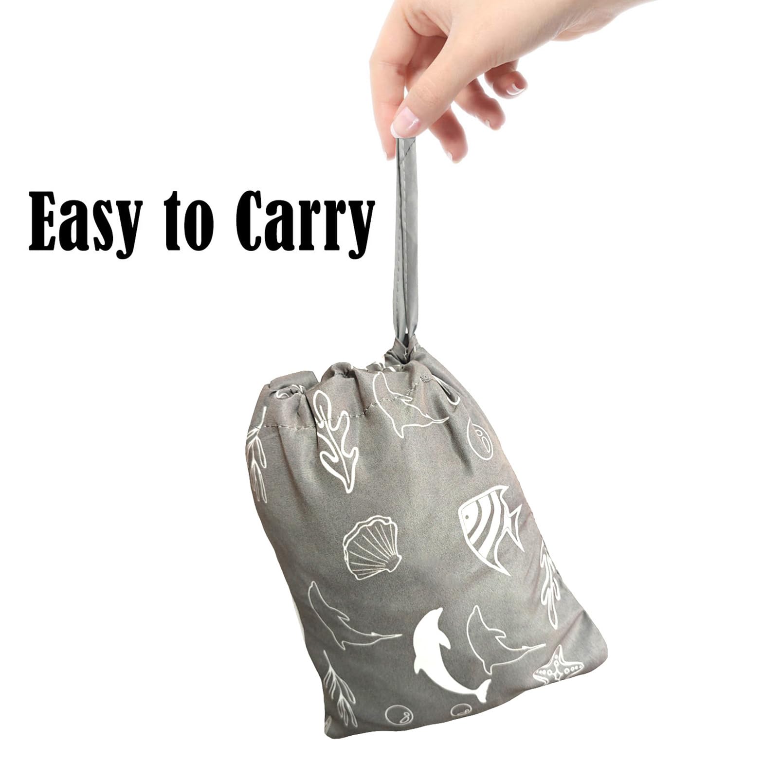 Funda portátil para carrito de la compra, fundas para silla alta y carrito de comestibles para bebés, niños, bebés y niños pequeños, incluye bolsa de transporte gratis (mundo marino gris)