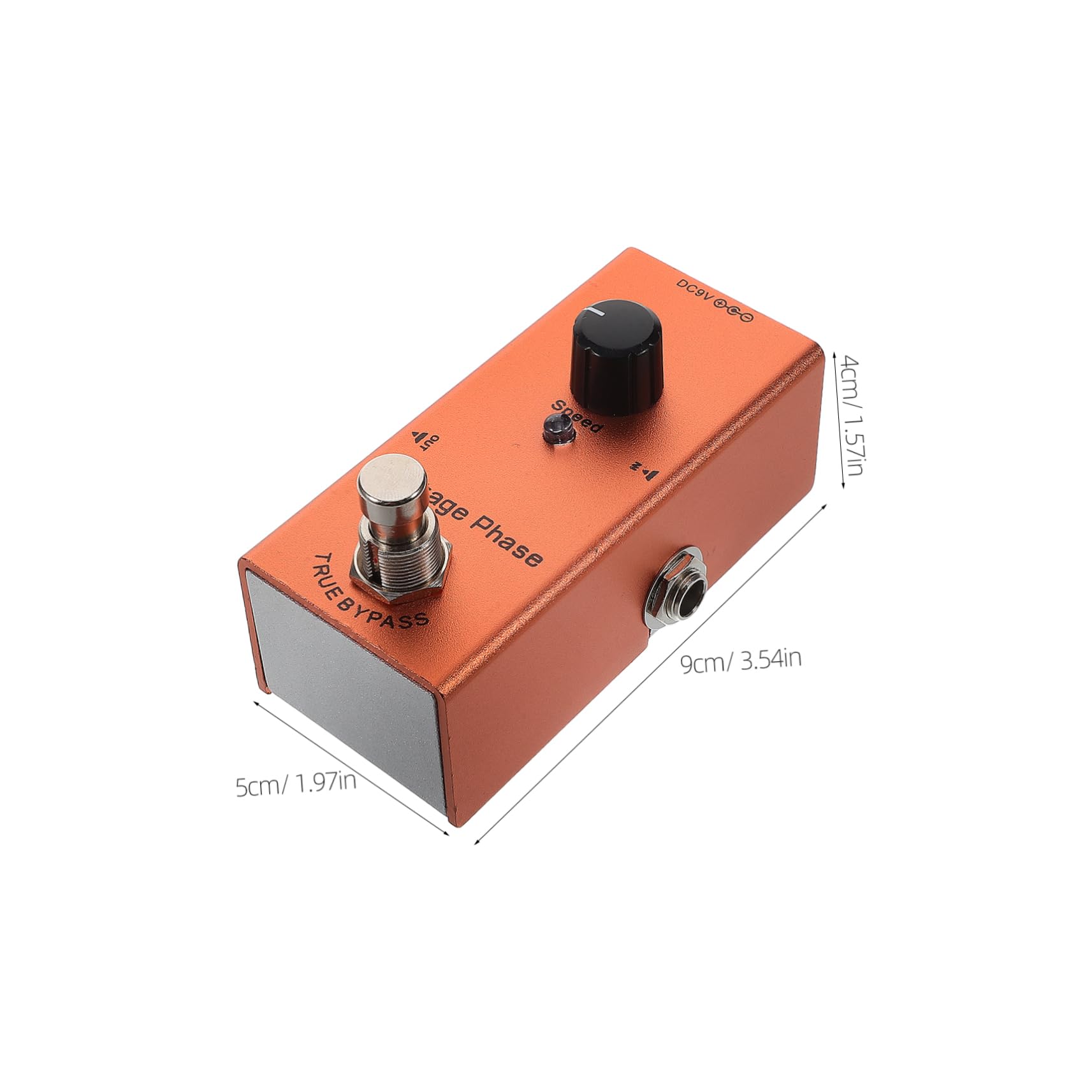 Toyvian Pedale Effetto per Chitarra Elettrica Mini Retro Phase Effettore con Riduzione Rumore Circuito True Bypass Design Portatile per Concerti e Registrazione Basso Chitarra Elettrica