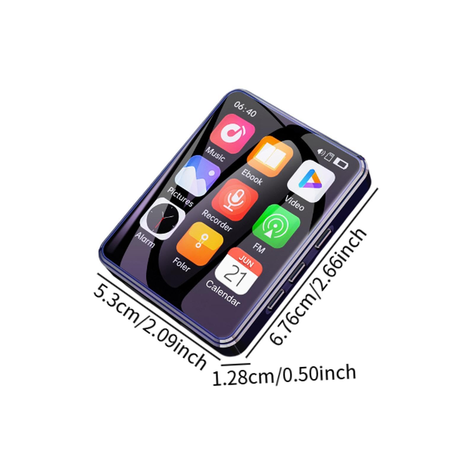 Reproductor MP3/MP4, Reproductor música, Ligero, con Sonido, portátil, para niños, vídeo, Libros electrónicos, Deportes, Fotos, Despertador, 64 GB