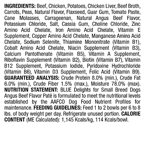 Blue-Buffalo-Delights-Natural-Adult-Small-Breed-Wet-Dog-Food-Cups-Pate-Style-35-oz-Pack-of-12