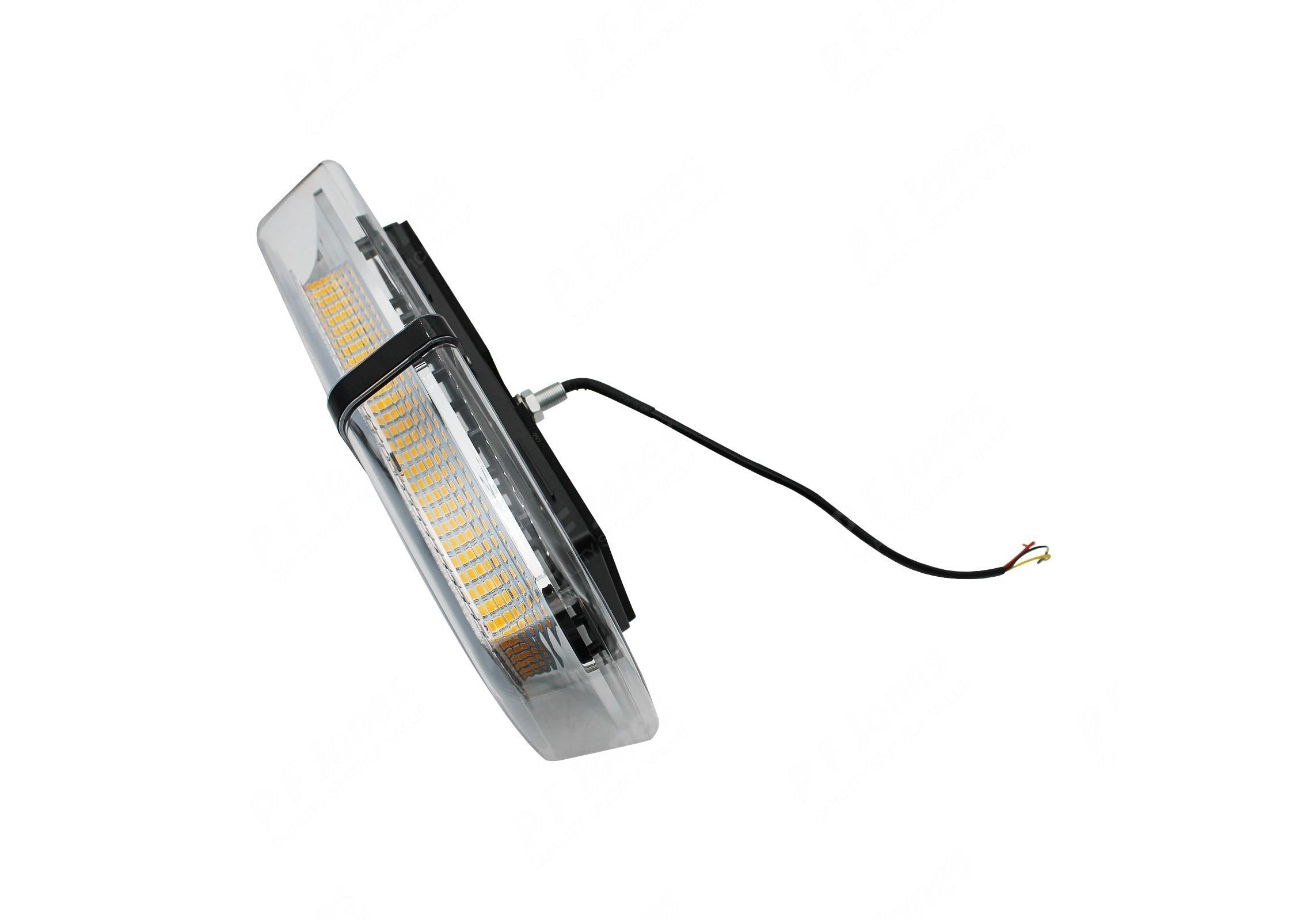 Mini Rampe Barre Lumineuse d’Avertissement 12-24V Orange LED 72 LED Balise d'Urgence Gyrophare Fixation à Boulon 8 Modes de Flash