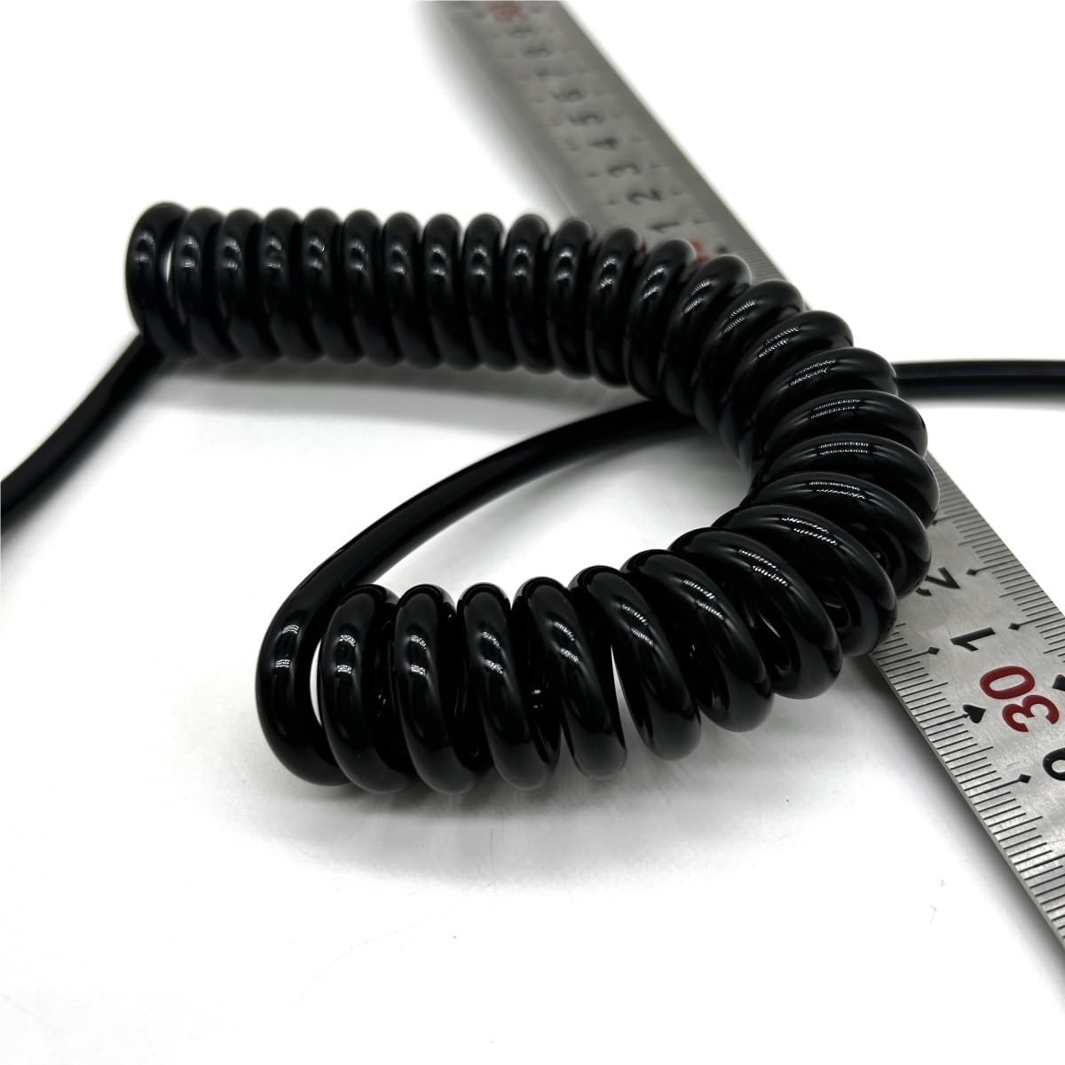 5-adriges Spiral-Netzflexkabel, 2,5 m verlängertes Federkabel