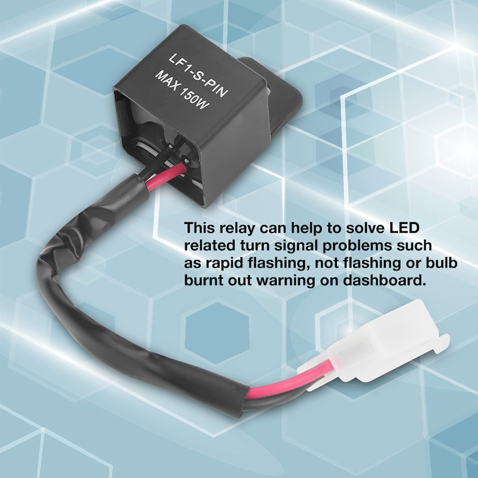 Relais Clignotant Led Moto 12V 2 Broches LF1-S-PIN Max 150W