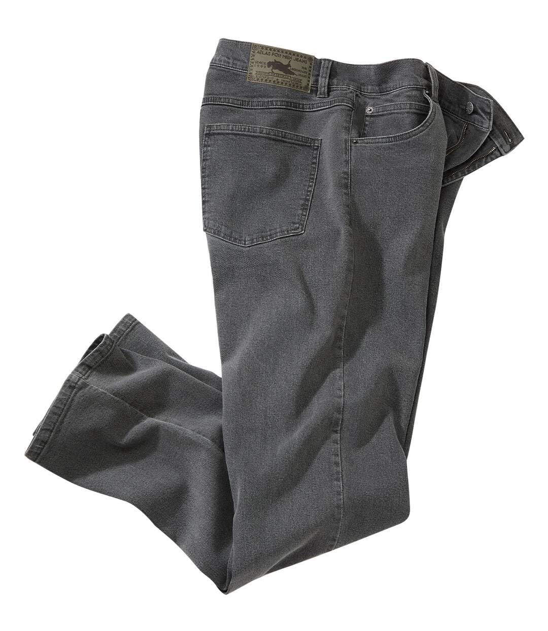 ATLAS FOR MEN - Grey Stretch Regular Jeans - W40