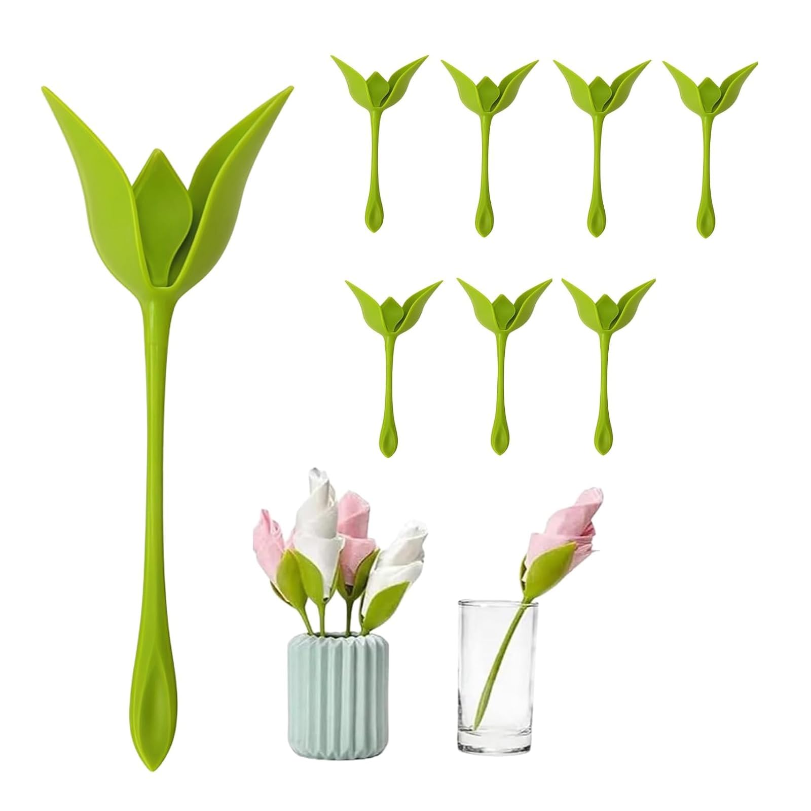 8Pcs Flower Napkin Holder, Table Napkin Holders, Ideal for Dining Table Decorations, Durable Flower Napkin Holder, Convenient Napkin Dispenser for Home and Restaurant Settings-image-46