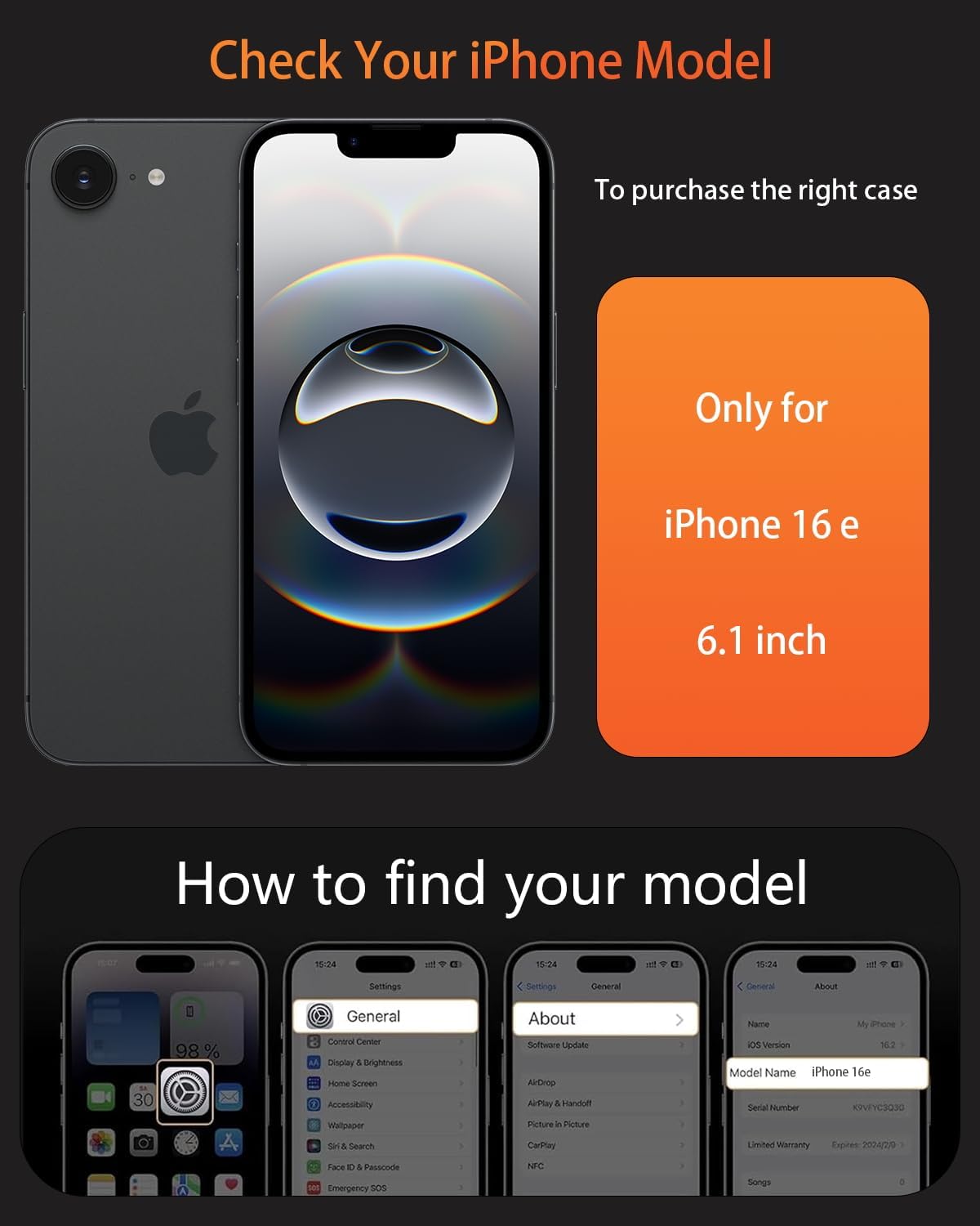 for iPhone 16e Case 2025 with Stand,Fit for MagSafe,360°Rotatable Kickstand Ring Designed,Strong Magnetic,Frosted Translucent Matte Military Grade Shockproof
