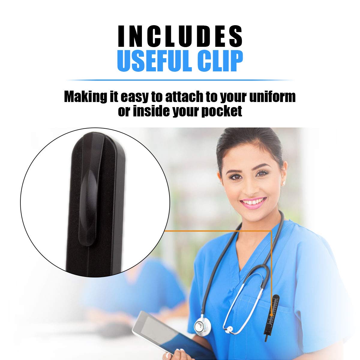 Buy Melleco ECG EKG Calipers Pen Ruler Measuring Precision Tool For Cardiologist With Case - View #6