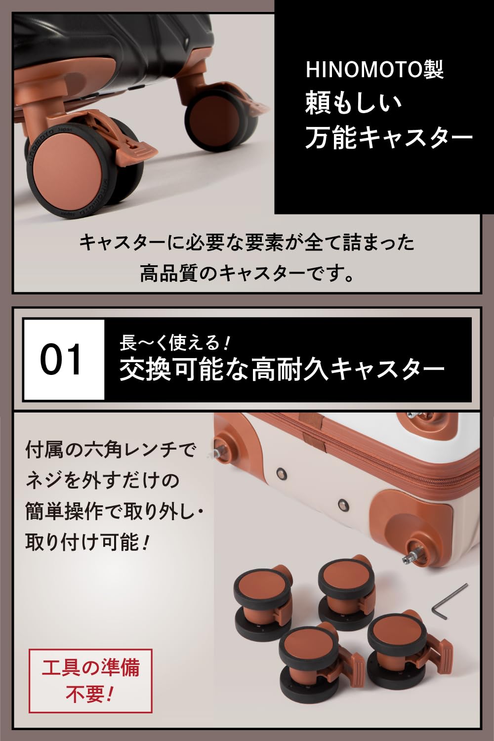 Amazon.co.jp: &WEAR PIANOⅡ 専用 交換用キャスター スーツケース