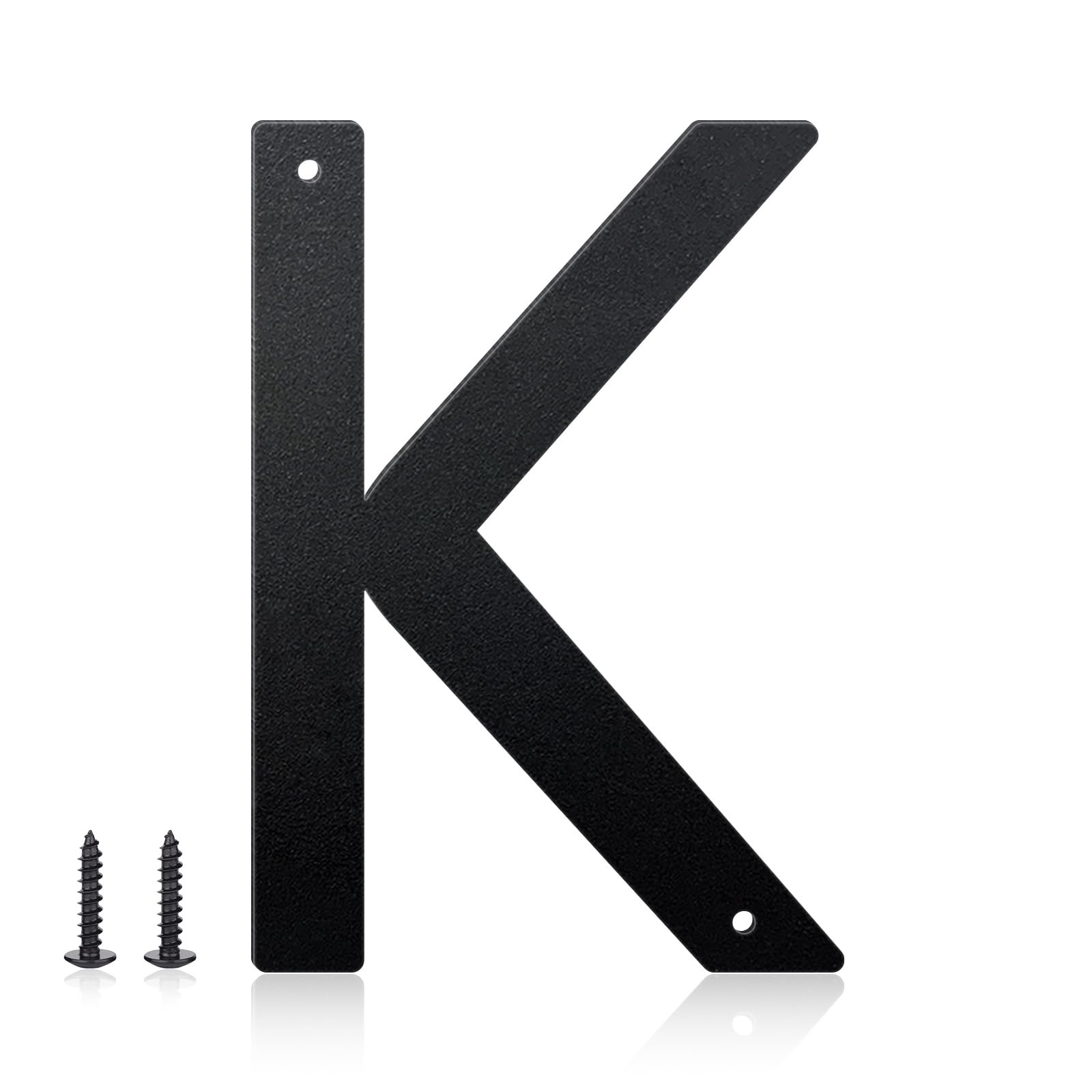 10 inch house numbers and metal letters for outdoor signs, house numbers for outside, aluminum address letters and numbers for door, mailbox, garden, perfect for home or office (letter k)