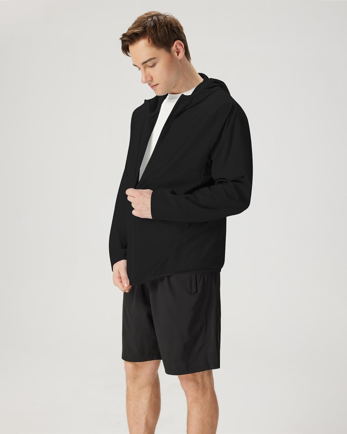 Locachy Men's UPF 50+ Sun Protection Lightweight Outdoor Hoodie Full Zip Long Sleeve Fishing Hiking Performance Shirt - Image 3