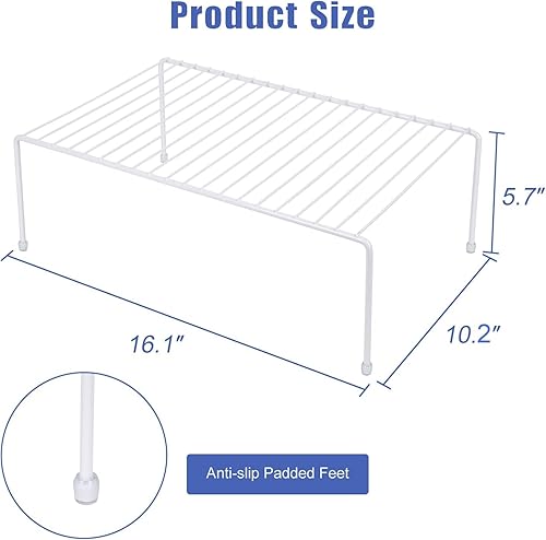 Miniatura 4 de Estante grande (16.1 x 10.2 pulgadas), estantes de almacenamiento, mostrador de cocina y estante de gabinete, organizador de almacenamiento para