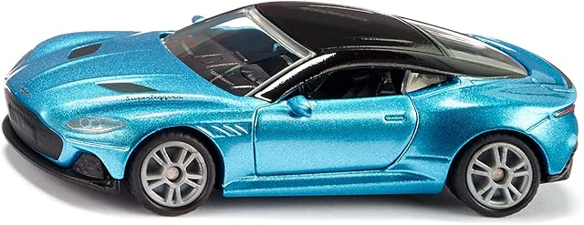 Siku 1582, Aston Martin DBS Superleggera, zabawkowy samochód, metal/tworzywo sztuczne, niebieski, otwierane drzwi, sportowe obręcze z gumowymi oponami, Od 3 lat