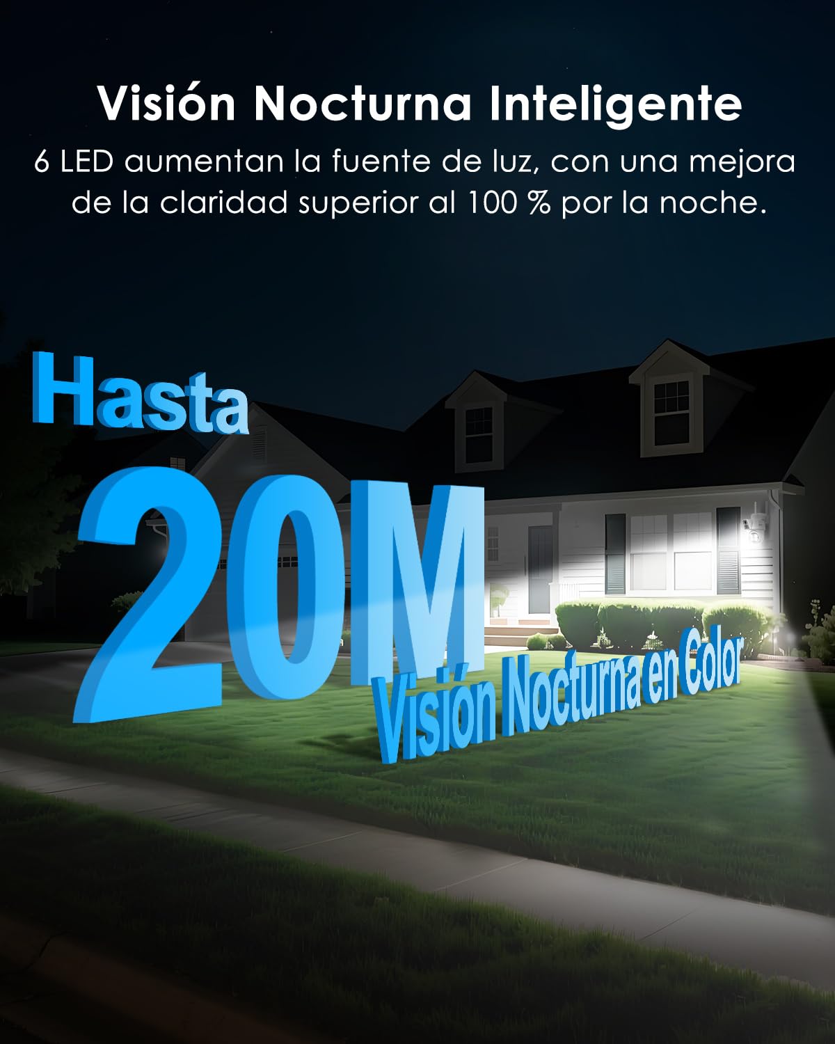 ANRAN 2 En 1 Doble Lente 2K Camara Vigilancia WiFi Exterior, 2Pcs