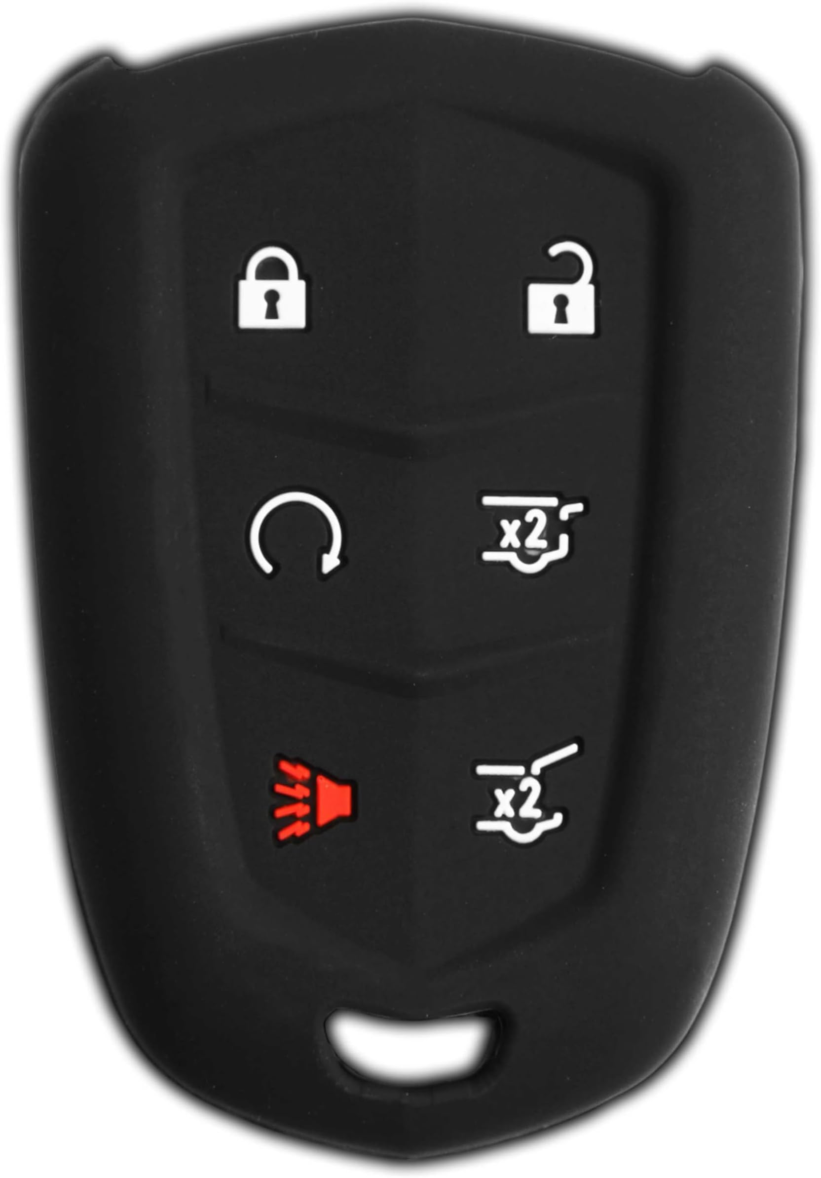 Keyless Entry Remote Car Smart Key Fob Shell Cover Soft Rubber Protective Case for Cadillac Escalade HYQ2AB