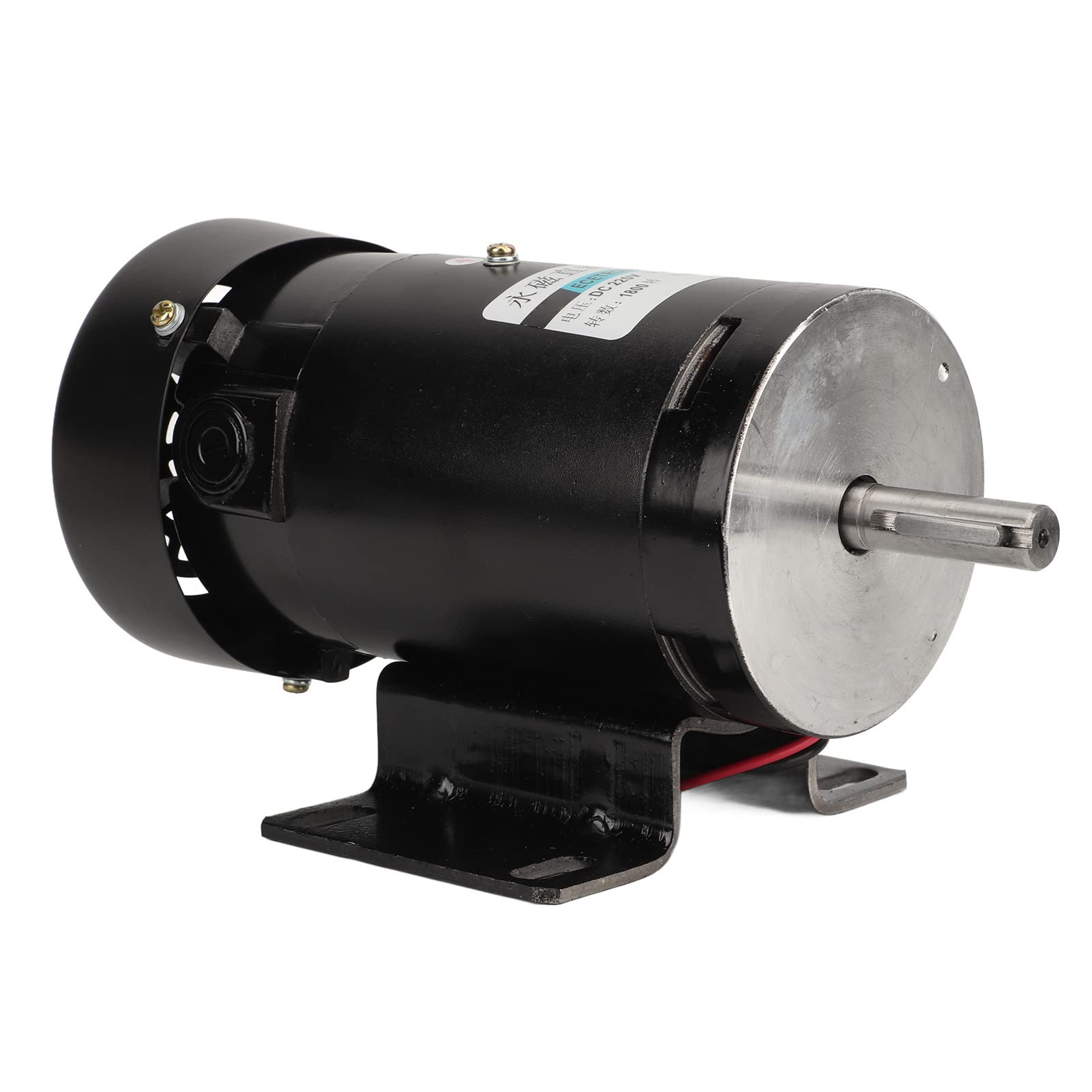 DC Motor Magnet permanente 1800RPM Velocidad ajustable CW CCW Reversible DC 220V 300W para taladro (Round)