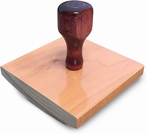 Miniatura 2 de UImprint - Sello grande de goma con mango de madera Rocker Mount 4" x 4"