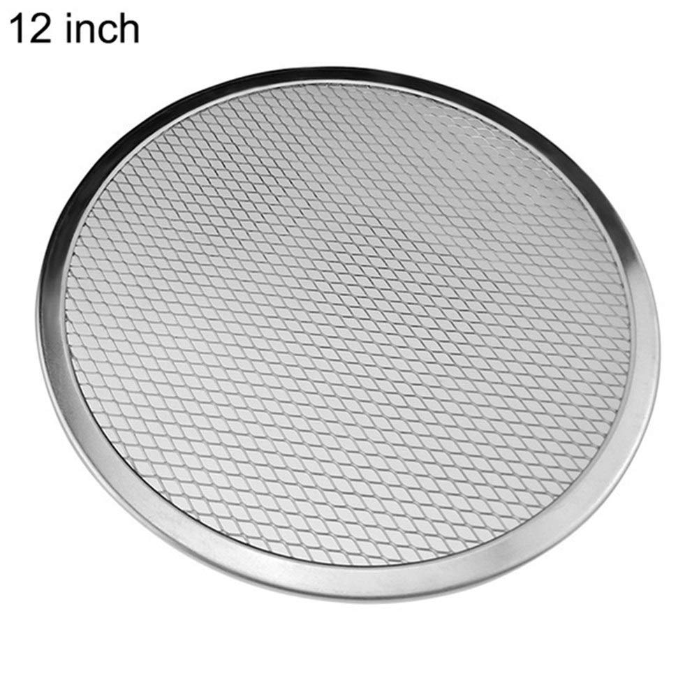 Tacka do pizzy, patelnia do pizzy, Taca do pizzy-siatka-bezszwowa aluminiowa do naleśników, siatka do pieczenia, naczynia do pieczenia, kuchenne narzędzia do pieczenia(12 inch)