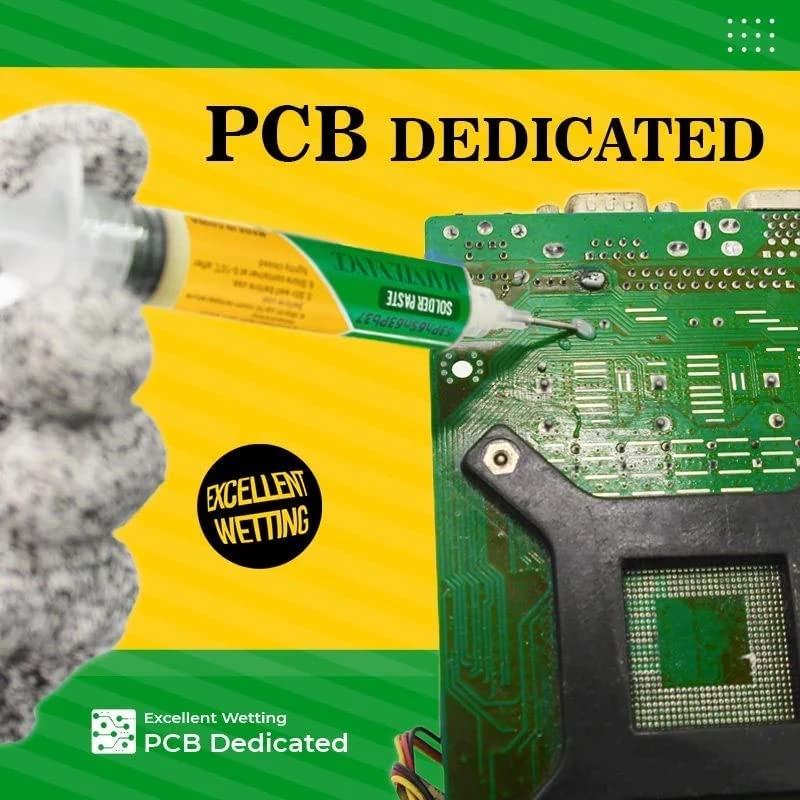 Miniatura 5 de Jeringa BGA de 1.23 oz de pasta de soldadura con plomo Sn63pb37 punto de fusión 361.4 F, para electrónica PCB IC teléfono celular, CPU LED Bga