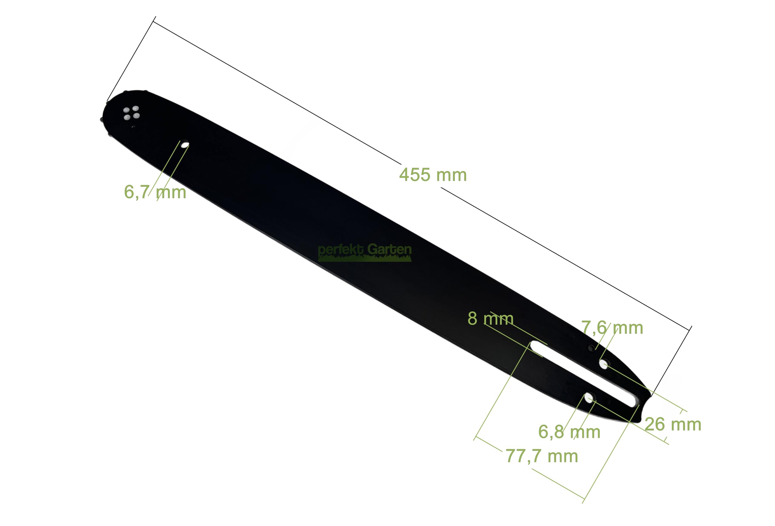 40 cm 1,3 mm 3/8" 57 TG espada + 4 cadenas compatibles con Einhell GH-EC 2040 RG-EC 2240 motosierra