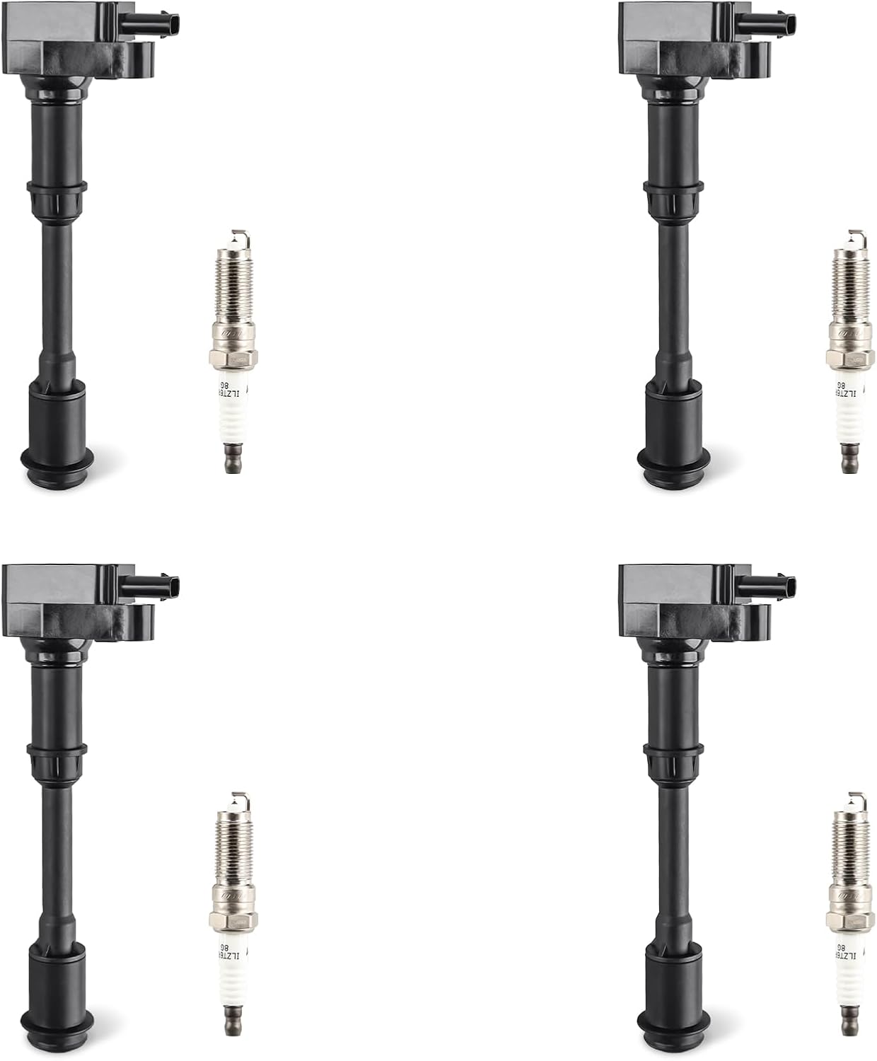 JDMON Ignition Coils Pack and Spark Plug Compatible with Ford Escape 2013-2016, Fusion 2013-2014,Fiesta 2014-2019,Transit Connect 2014-2016 1.6L UF674 94769 BM5Z12029B