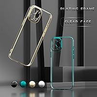 Vista 3 de LYMOC Compatible con iPhone 13 Pro Max, carcasa protectora de pantalla para iPhone 13 Pro Max de 6.7 pulgadas (dorado)