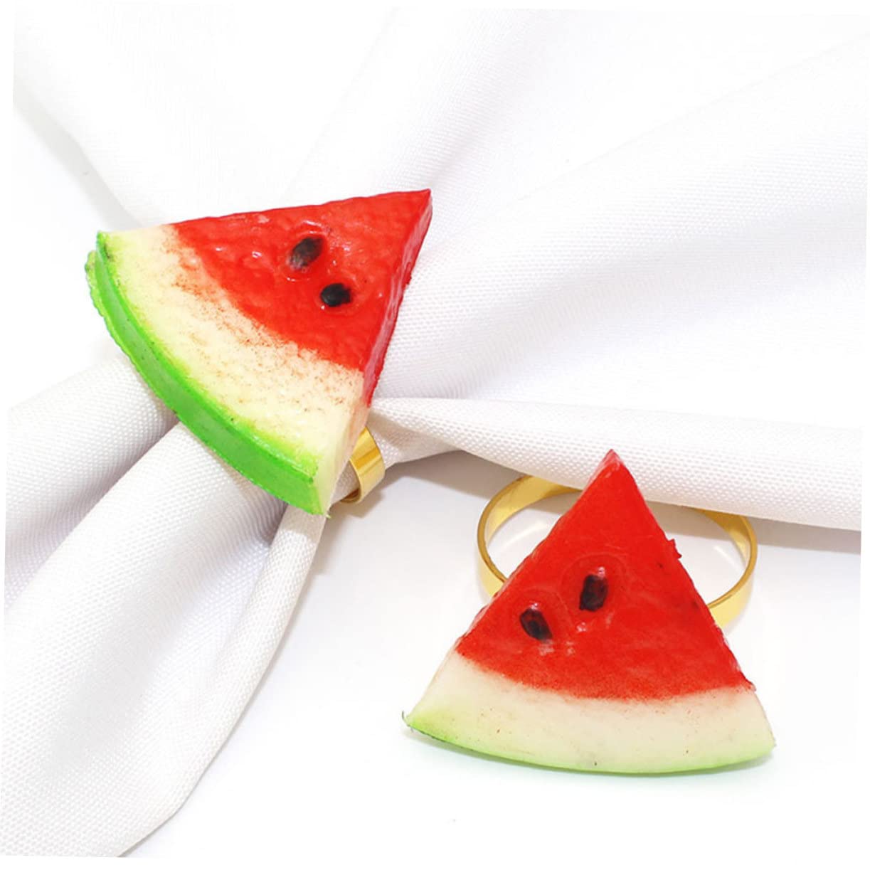 Mikinona 12piezas Servilleteros De Forma De Sandía para Decoración De Mesas Bodas Restaurantes y Hogar Elegante Accesorio De Comedor