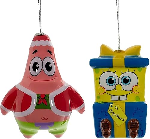 SpongeBob Squarepants™ y Patrick Decoupage Ornamentos, 2 Surtidos