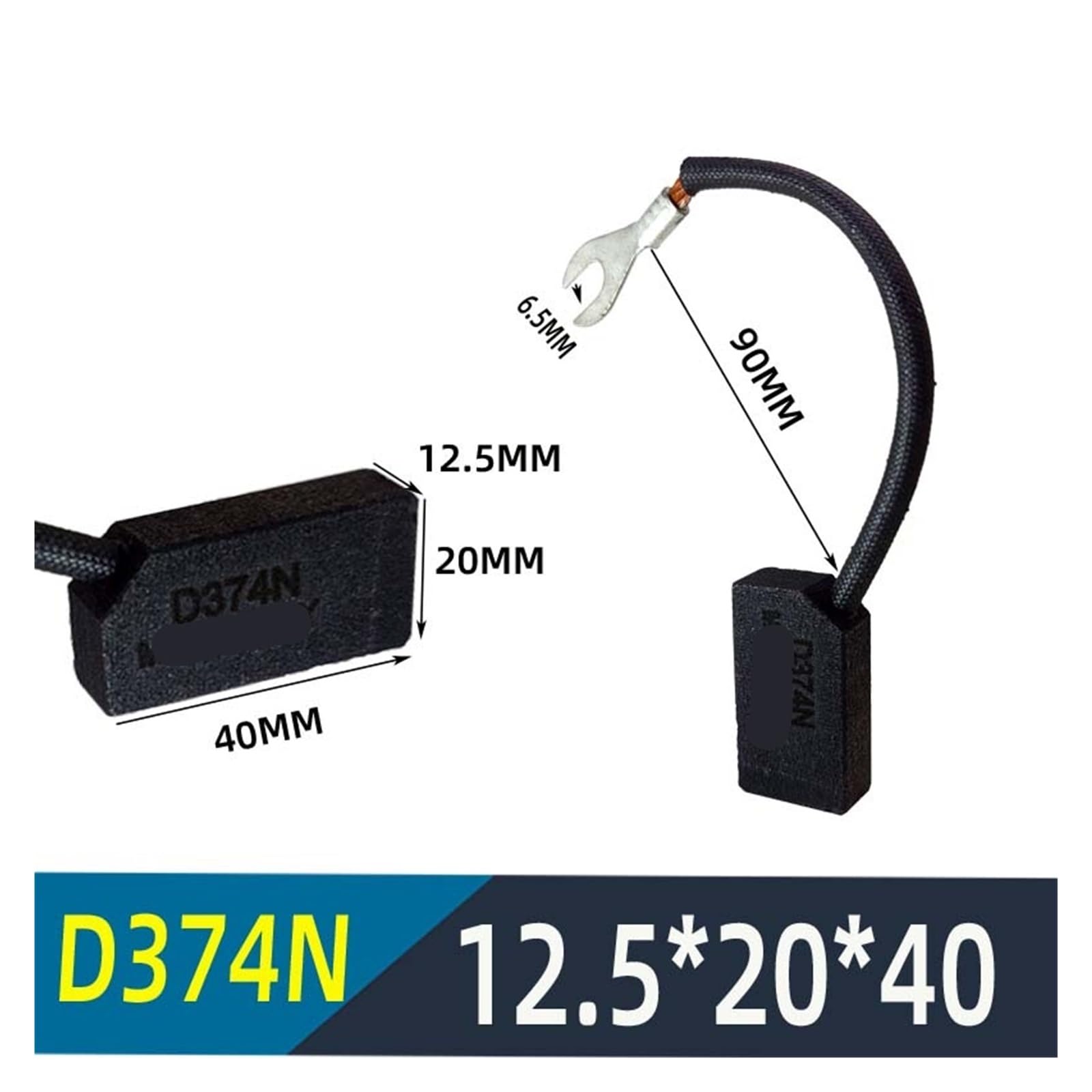 Szczotka węglowa do silnika Z4 D374N 12,5 x 25 x 40 16 x 25 x 40 20 x 25 x 40 (typ g)