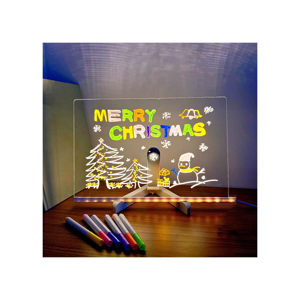 Note Message Board Lamp Writing Erasable Painting Night Light Decoration Bedside Holiday Rewritable Personalized 30x20 cm