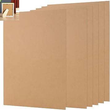 6PCS A3 MDF Boards, 2mm Medium Density Fiberboard, Large Hardboard Sheet for Engraving, Crafting, Painting, Decor, 42 x 30cm