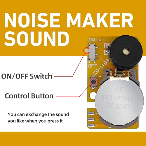 Miniatura 2 de SHENGSEN Paquete de 3 dispositivos de broma de oficina con pitido molesto oculto, broma pequeña, incluye diferentes sonidos, grillo, pitido y más,