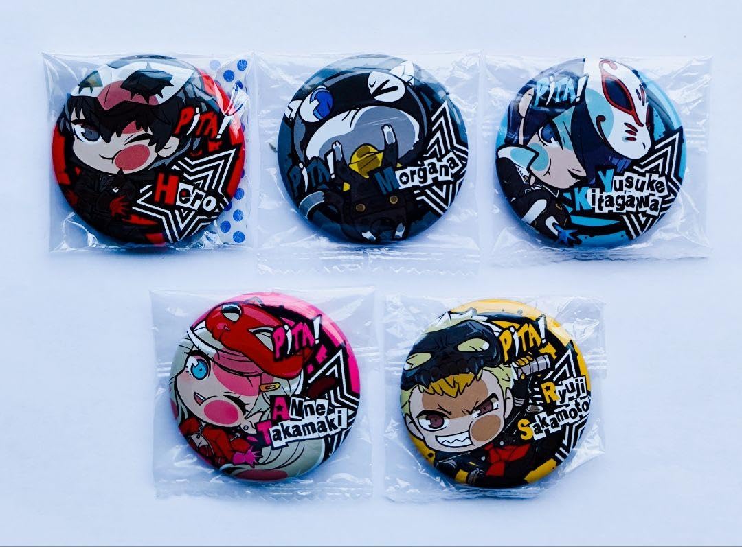 ペルソナ5 ぴた！でふぉめ缶バッジ ペルソナ5 Persona5 ぴた！でふぉめ 缶バッジ 5点セット