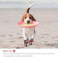 Vista 4 de Zapatos de perro para perros grandes, transpirables, para pavimento caliente, antideslizantes, botas y protectores de patas para el verano