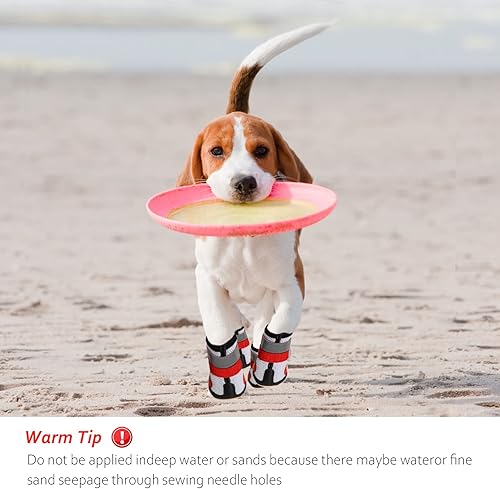 Miniatura 6 de Zapatos de perro para perros grandes, transpirables, para pavimento caliente, antideslizantes, botas y protectores de patas para el verano,