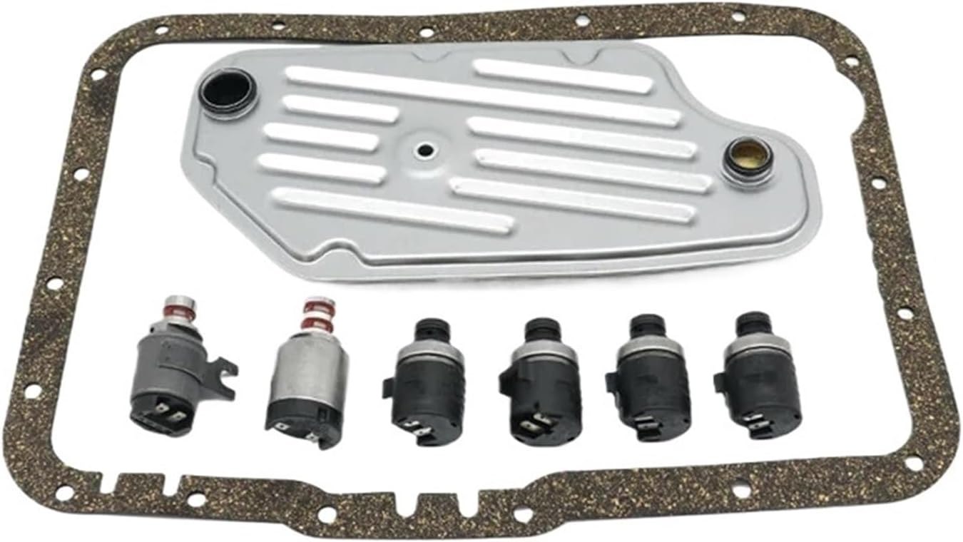 Compatible For Ford 4R44E 4R55E 5R55E 5R44E 2WD Solenoid Kit Filter And Pan Gasket Set