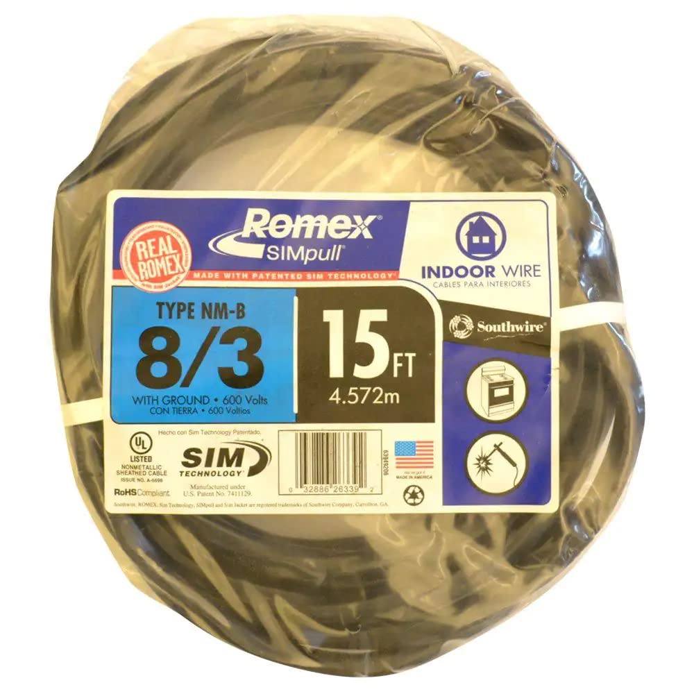 もとまる　RICE28＋ROME＋Flux Southwire 63949206 8/3 Romex Type Nm-B W/g Non-Metallic Wire, 15