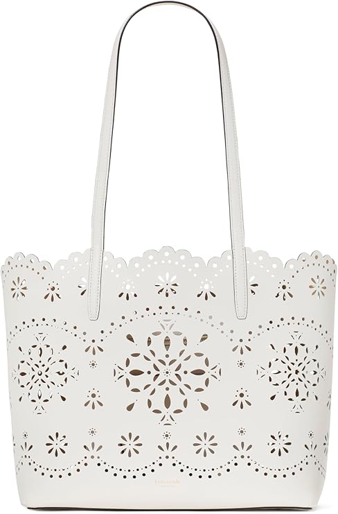 White laser-cut tote handbag from Fashion by Azalea luxury summer collection