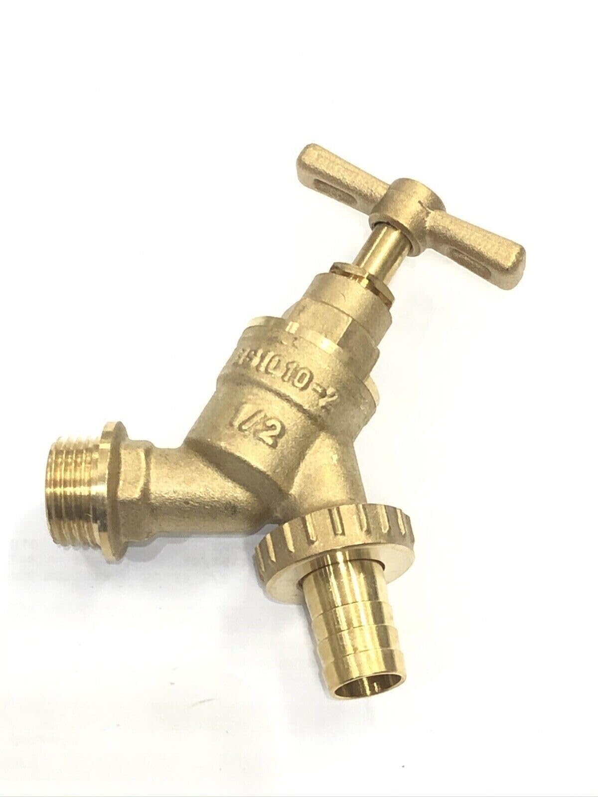 Outside Tap Kit Garden Brass Union Bib Tap 1/2" BSP Garden Hose Brass Water Bib Tap with Check Valve