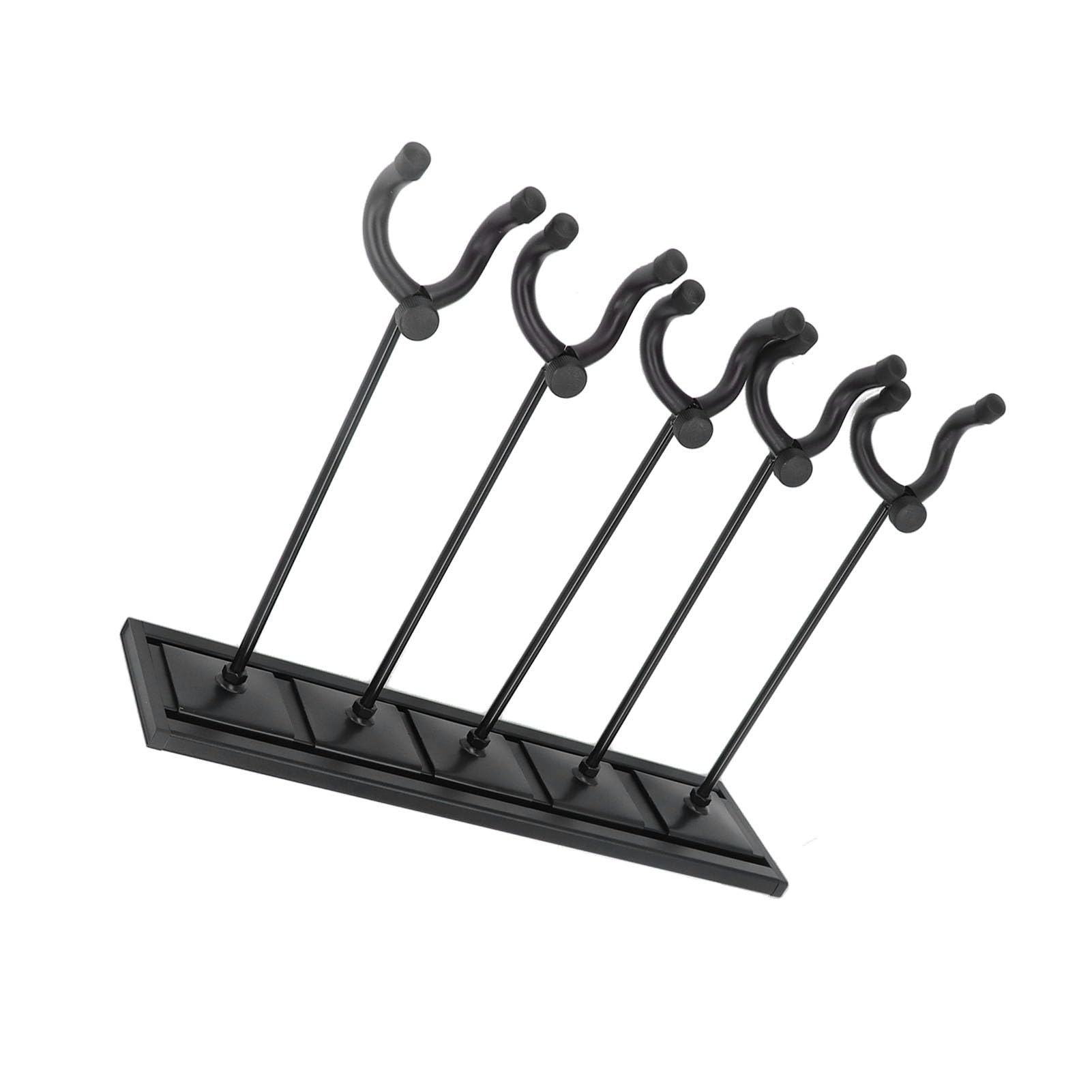 Soporte de pared para colgar guitarra multiinstrumento con panel de aluminio de empalme de 47 pulgadas para dormitorio o espacio de ensayo, montaje seguro con ganchos de (Negra)