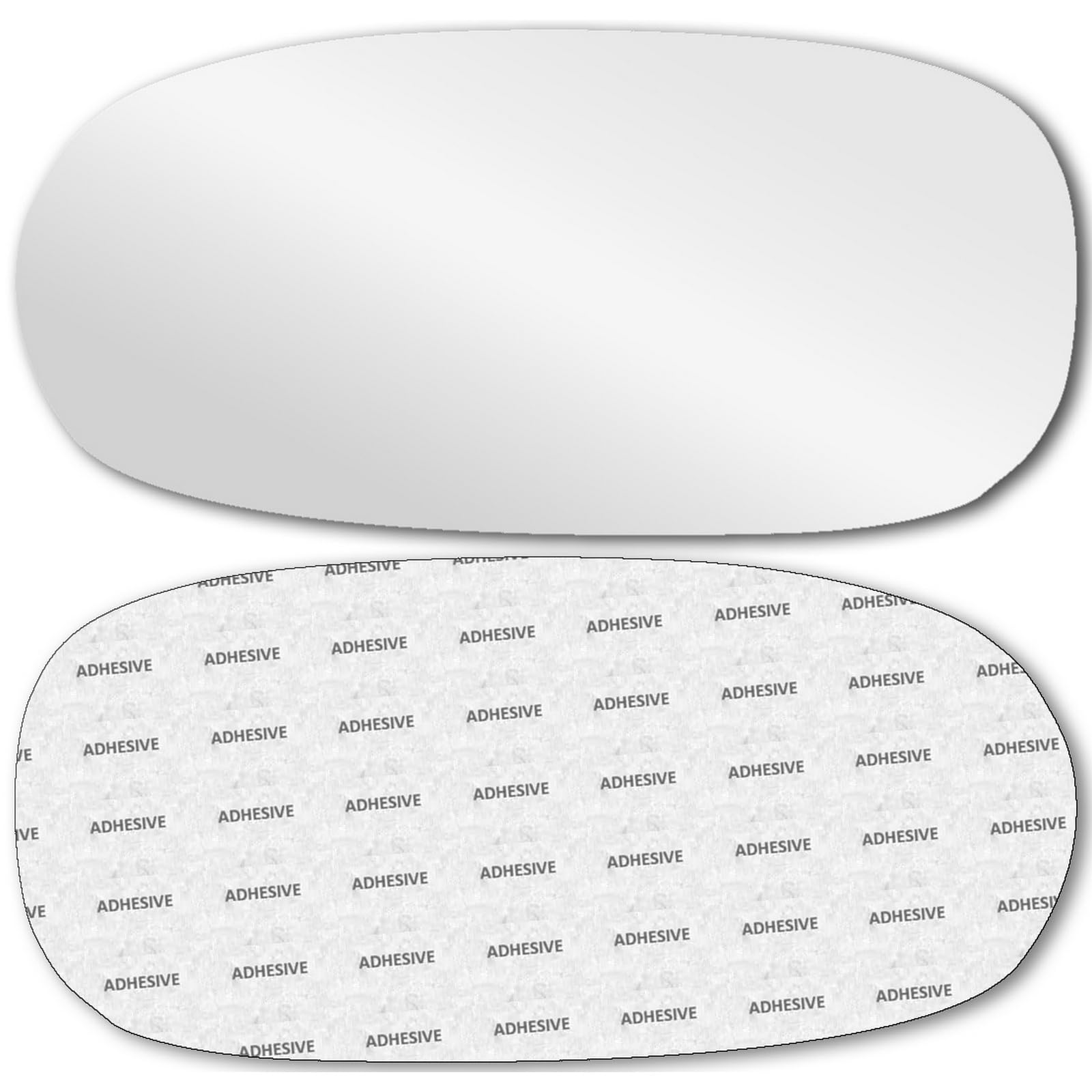 New Replacement Mirror Glass with Full Size Adhesive for 1997-2004 Chevrolet Corvette C5 Chevy SSR Driver Side View Left LH