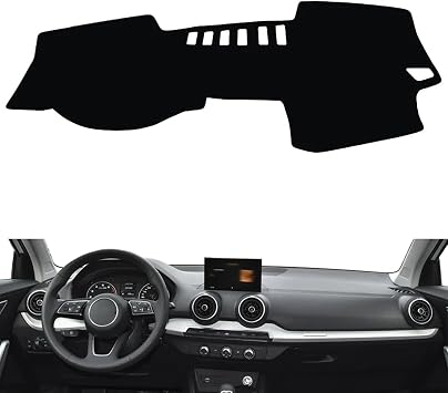 Fit for Audi Q2 2016-2021 LHD, Dash Cover, Dash Cover, Non-Slip Dash Board Cover Mat, Car Interior Protection Black
