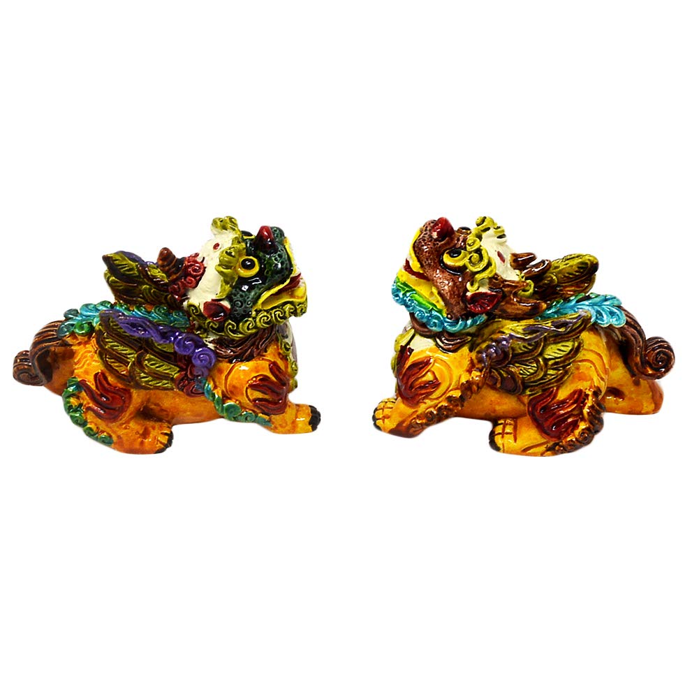 Amazon.co.jp: （イスイ）YISHUI 貔貅 ヒキュウ カラフル ペア 招財
