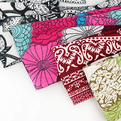 Image of DRESHOW 6 Pack Yoga Sports Headbands for Women Elastic Non-Slip Headbands Running Workout Hair Bands