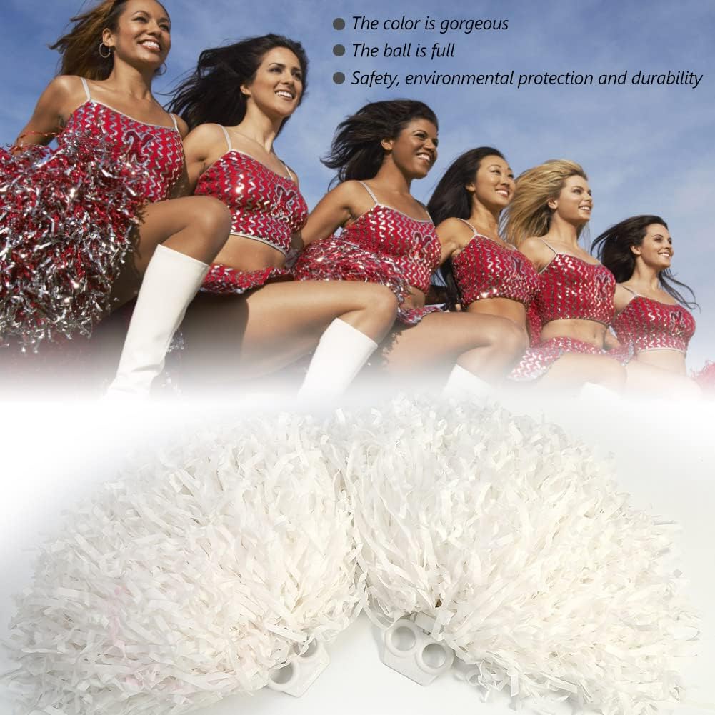 VGEBY 2 Pcs Cheerleader Pom Poms Cheerleading Sport Party Dance Accessories, 8 Colors to Choose