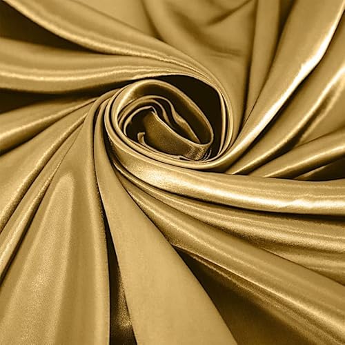 Balsacircle 120 Inch Gold Satin Round Tablecloth Table Cover Linens For Wedding Table Cloth Party Reception Events Kitchen Dining #TOP7