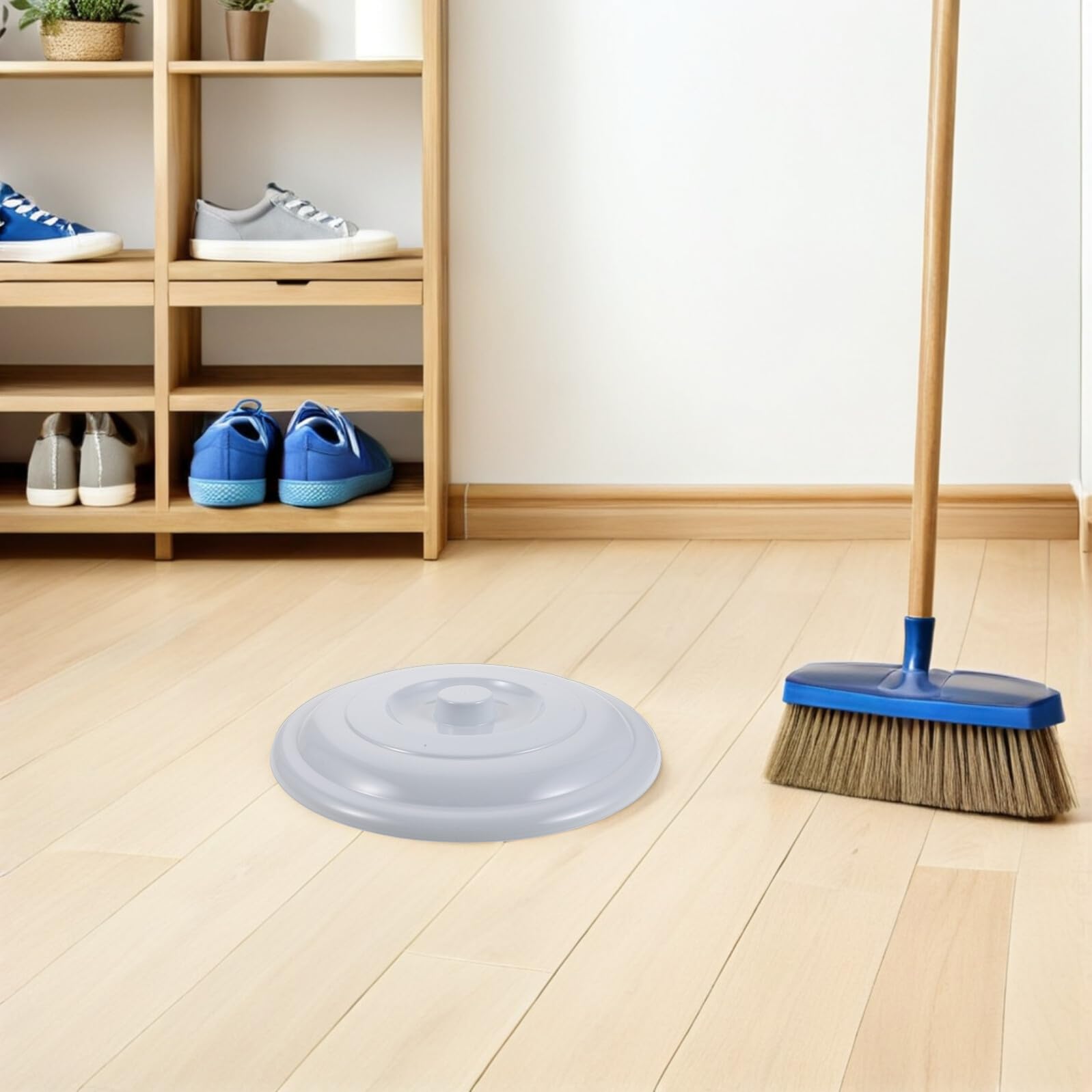 Zestaw 10 niebieskich plastikowych pokrywek na śmieci o średnicy 33 cm, trwałe i hermetyczne osłony do pojemników na śmieci do kuchni i na zewnątrz, zamiennik pojemników na śmieci
